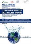 Convegno Gest sostenibile risorse idriche UF 2023
