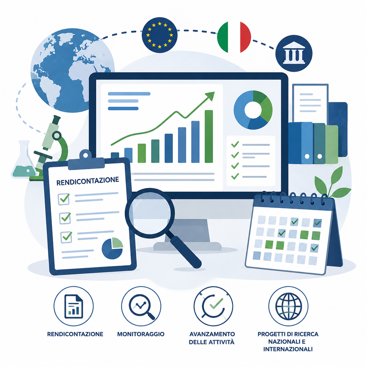 Bando per la stipula di N.1 contratto di lavoro autonomo per “Supporto alla rendicontazione e al monitoraggio dell’avanzamento delle attività progettuali relative ai progetti di ricerca nazionali ed internazionali del Dipartimento”
